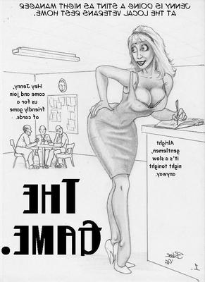 Erotic cartoon The Game Jenny plays Poker by Biker