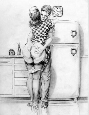 Erotic cartoon Roger Benson illustrations