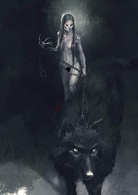 hela goddess from norse/ Germanic mythology 