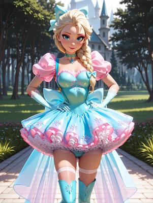 Elsa x Adorable Robe Puff