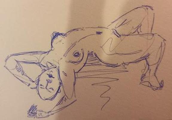 Desenhos femininos nus