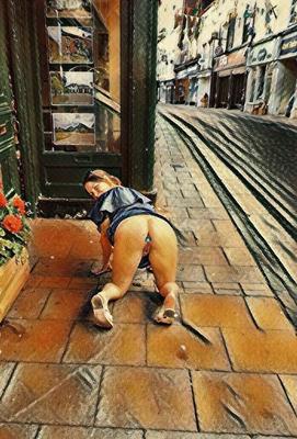 公の場で熱い女性を見ることを夢見ています